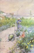 Carl Larsson In the Kitchen Garden (nn2 oil